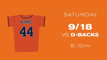 September 18, 2021 Houston Astros - Yordan Alvarez Replica Orange Jersey -  Stadium Giveaway Exchange