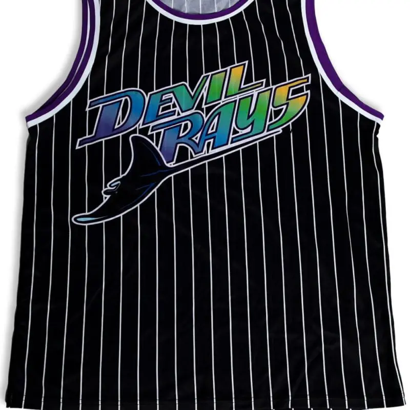 Vintage Brett Phillips Tampa Bay Devil Rays Basketball Jersey MLB XL